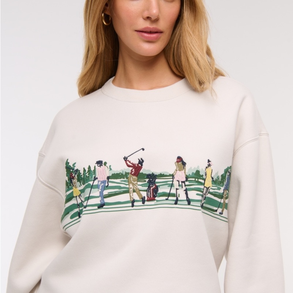 Abercrombie women’s Golf vintage Sunday crew NWT